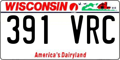 WI license plate 391VRC