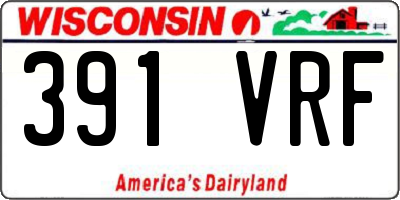 WI license plate 391VRF
