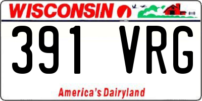 WI license plate 391VRG