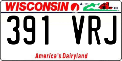 WI license plate 391VRJ