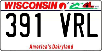 WI license plate 391VRL
