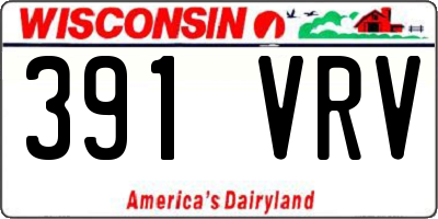 WI license plate 391VRV
