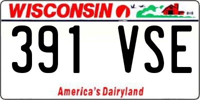 WI license plate 391VSE