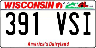 WI license plate 391VSI