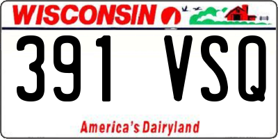 WI license plate 391VSQ