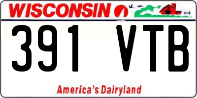 WI license plate 391VTB