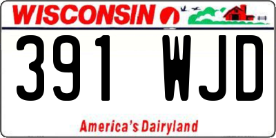 WI license plate 391WJD