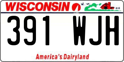 WI license plate 391WJH