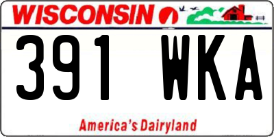 WI license plate 391WKA