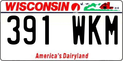 WI license plate 391WKM