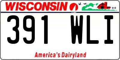 WI license plate 391WLI