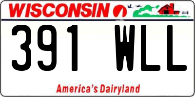 WI license plate 391WLL