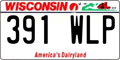 WI license plate 391WLP