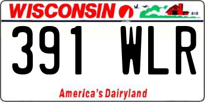 WI license plate 391WLR