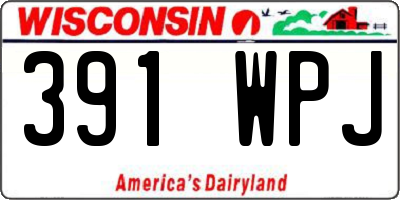 WI license plate 391WPJ