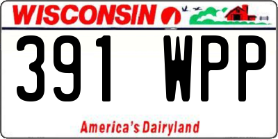 WI license plate 391WPP