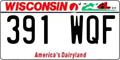 WI license plate 391WQF