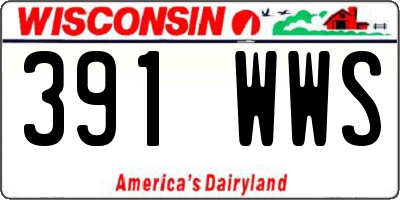 WI license plate 391WWS