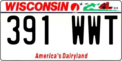 WI license plate 391WWT