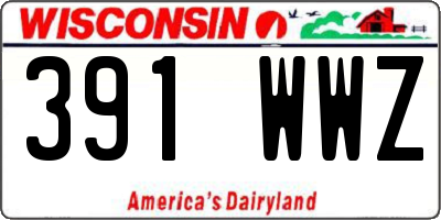 WI license plate 391WWZ