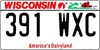 WI license plate 391WXC