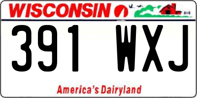 WI license plate 391WXJ