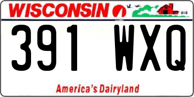 WI license plate 391WXQ