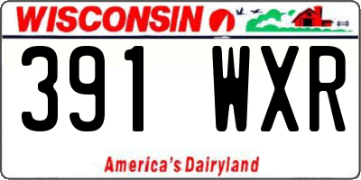WI license plate 391WXR