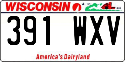 WI license plate 391WXV