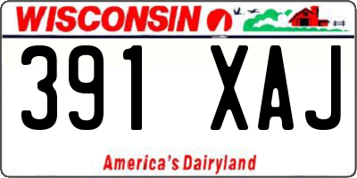 WI license plate 391XAJ