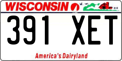 WI license plate 391XET