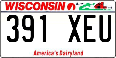 WI license plate 391XEU