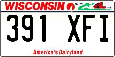 WI license plate 391XFI