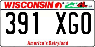 WI license plate 391XGO