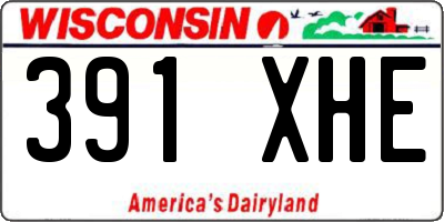 WI license plate 391XHE
