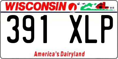 WI license plate 391XLP