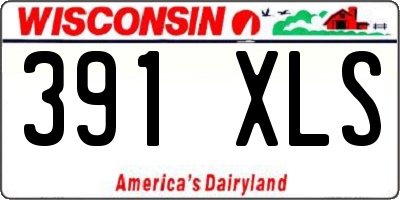 WI license plate 391XLS