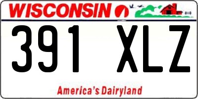 WI license plate 391XLZ