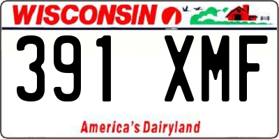 WI license plate 391XMF