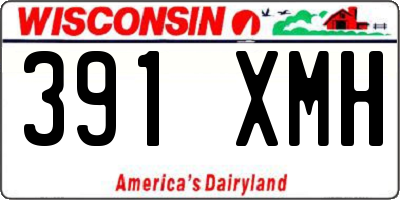WI license plate 391XMH