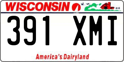 WI license plate 391XMI