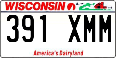 WI license plate 391XMM