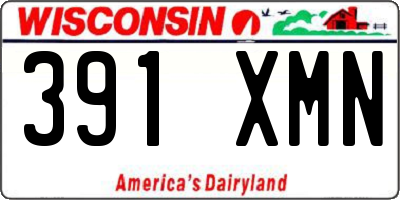 WI license plate 391XMN