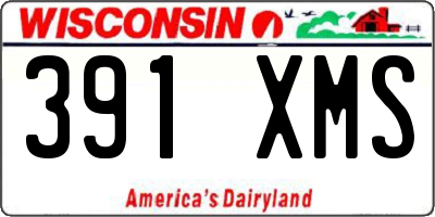 WI license plate 391XMS