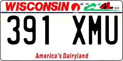 WI license plate 391XMU