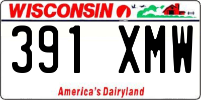 WI license plate 391XMW