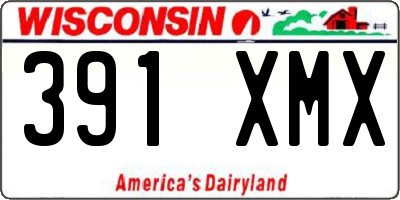 WI license plate 391XMX