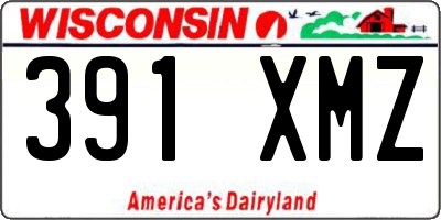 WI license plate 391XMZ