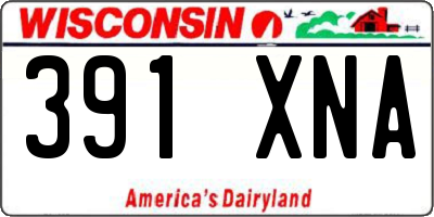 WI license plate 391XNA
