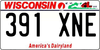 WI license plate 391XNE